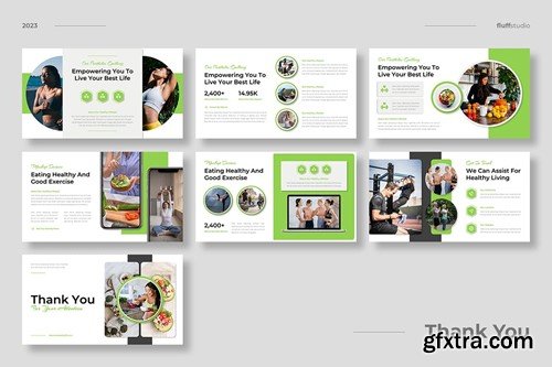 Health Lifestyle Powerpoint Template QAMAR2G