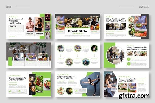 Health Lifestyle Powerpoint Template QAMAR2G