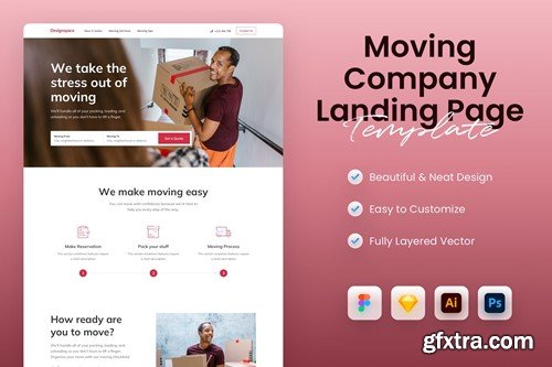 Moving Company Landing Page Template JQSSTR5