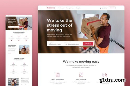 Moving Company Landing Page Template JQSSTR5