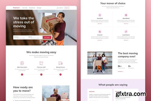 Moving Company Landing Page Template JQSSTR5