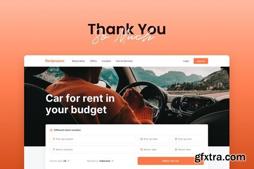 Car Rental Landing Page Template 6YU8PR4