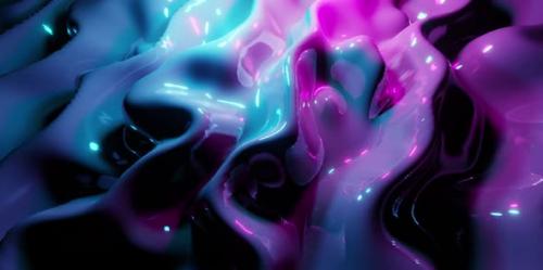 Videohive - Purple And Blue Bubble Waves Vj Loop Background 4K - 47517280 - 47517280