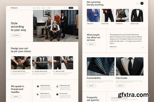 Tailor Service Landing Page Template S836GKN