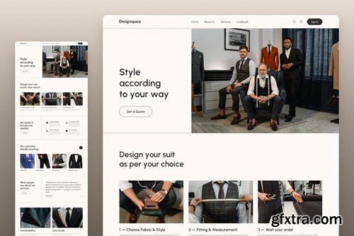 Tailor Service Landing Page Template S836GKN