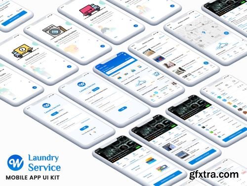 Wash It : Laundry App UI Kit Ui8.net