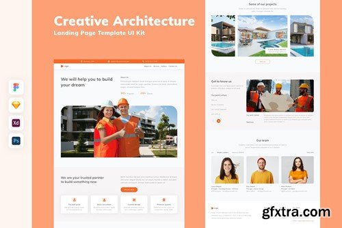 Creative Architecture Landing Page Template UI Kit WPQ7NDW