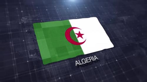 Videohive - Algeria Flag Displaying - 47519713 - 47519713