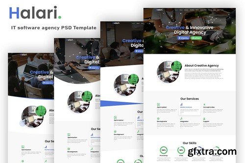 Halari - IT software agency PSD Template 5DXRNM6