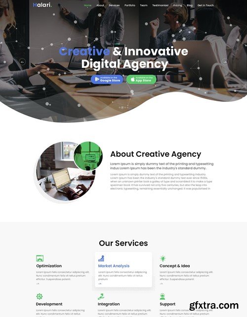 Halari - IT software agency PSD Template 5DXRNM6