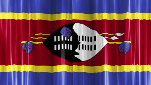 Videohive - Swaziland Flag Curtain Wave - 47529308 - 47529308