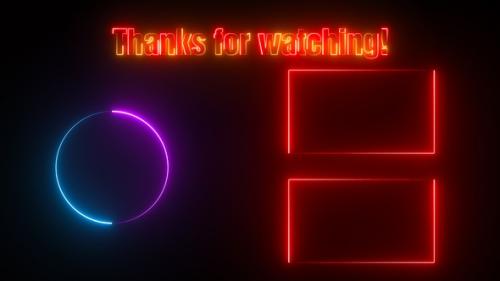 Videohive - Youtube End Screen Neon Frame Red - 47529393 - 47529393