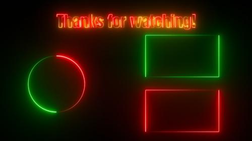 Videohive - Youtube End Screen Neon Frame Red & Green V2 - 47529479 - 47529479