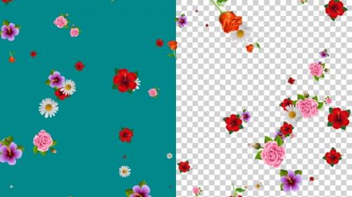 Videohive - Falling Flowers Alpha Loop V3 - 47538636 - 47538636