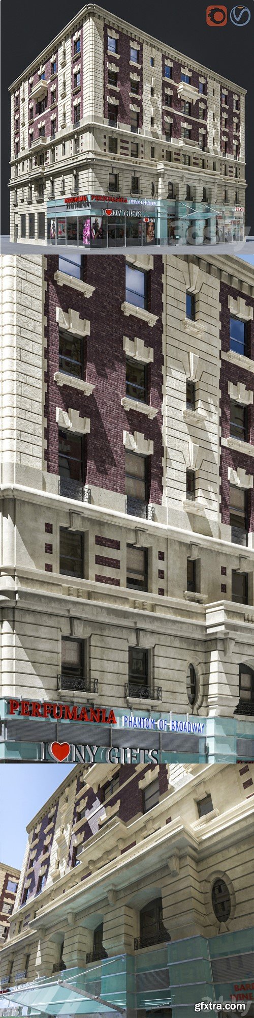 New York old building facade