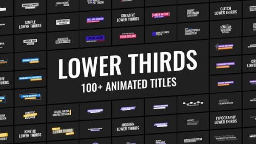 Videohive - 100+ Animated Lower Thirds | MOGRT - 47444390 - 47444390