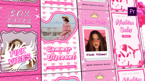 Videohive - Pink Stories Pack - 47457383 - 47457383