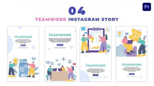 Videohive - Eye Catching Teamwork Employees Flat Vector Instagram Story - 47470337 - 47470337