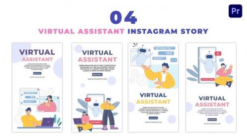 Videohive - Animated Virtual Assistant User Vector Instagram Story - 47470340 - 47470340