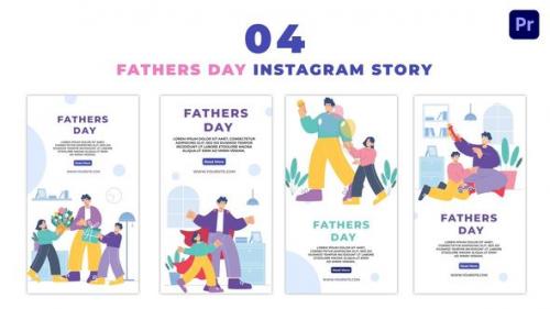 Videohive - Animated World Fathers Day Creative Flat Character Instagram Story - 47470343 - 47470343