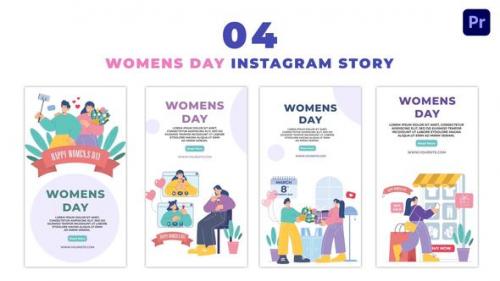 Videohive - World Women's Day Animated Character Instagram Story - 47470346 - 47470346