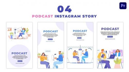 Videohive - Podcast Interviewer Flat Character Instagram Story - 47470592 - 47470592