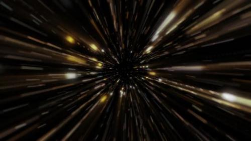 Videohive - Warp Speed Golden Galaxy Stars Background - 47491881 - 47491881