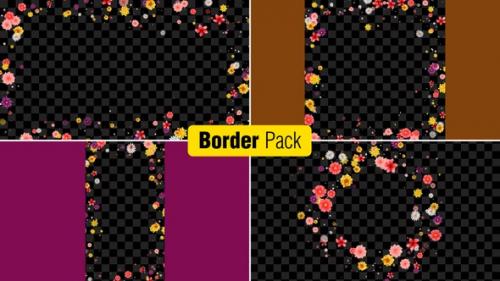 Videohive - Multiple Flowers Border Pack - 47493903 - 47493903