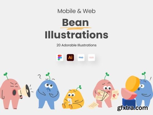 Bean Illustrations Ui8.net