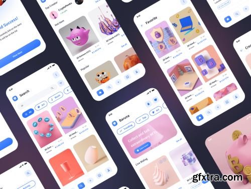 Baruna - NFT Marketplace Store App UI Kit Ui8.net