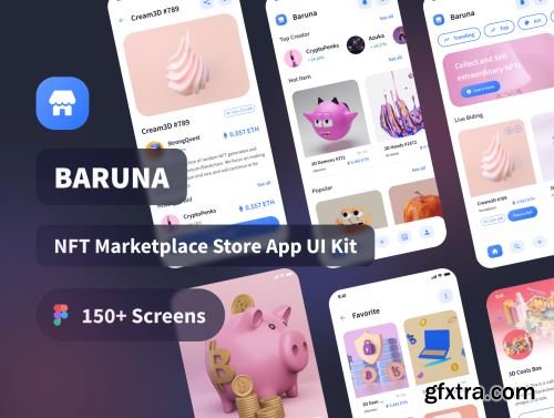 Baruna - NFT Marketplace Store App UI Kit Ui8.net