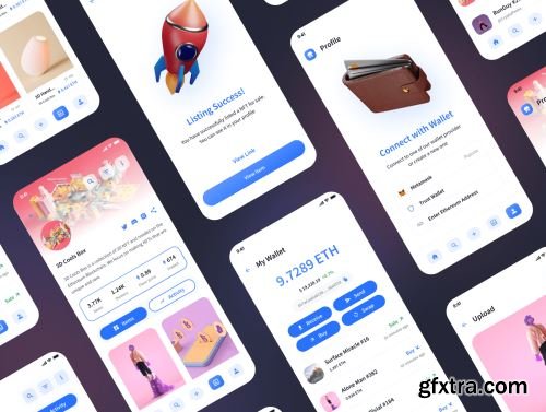 Baruna - NFT Marketplace Store App UI Kit Ui8.net