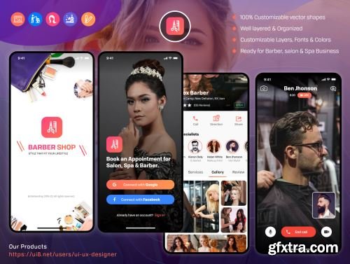 Barber & Salon UI KIT Ui8.net