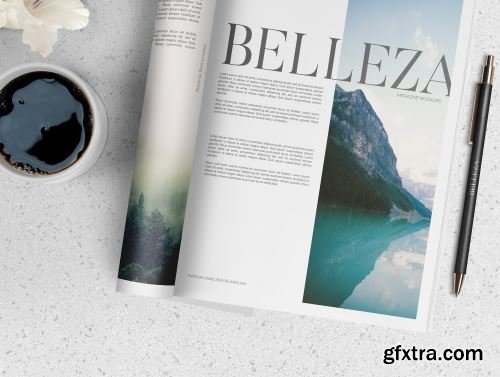 Belleza - A4 Magazine Mockups Pack Ui8.net