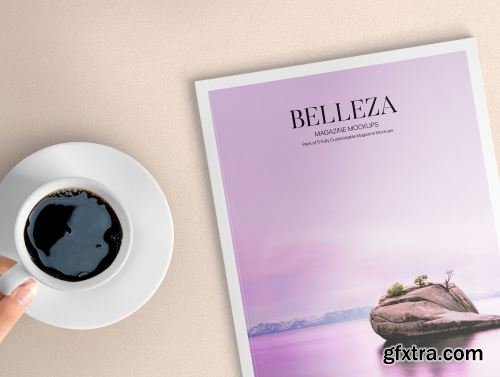 Belleza - A4 Magazine Mockups Pack Ui8.net