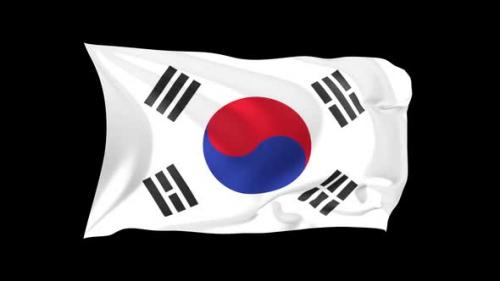 Videohive - Looping Waving Flag South Korea - 47242738 - 47242738