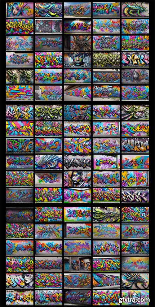 Awesome Graffiti Backgrounds Collection [8K]