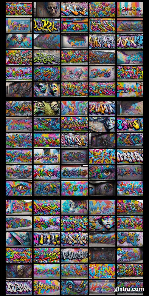 Awesome Graffiti Backgrounds Collection [8K]