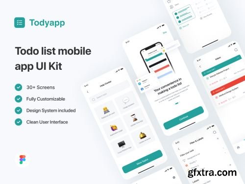 Todyapp - Todo List Mobile App UI Kit Ui8.net