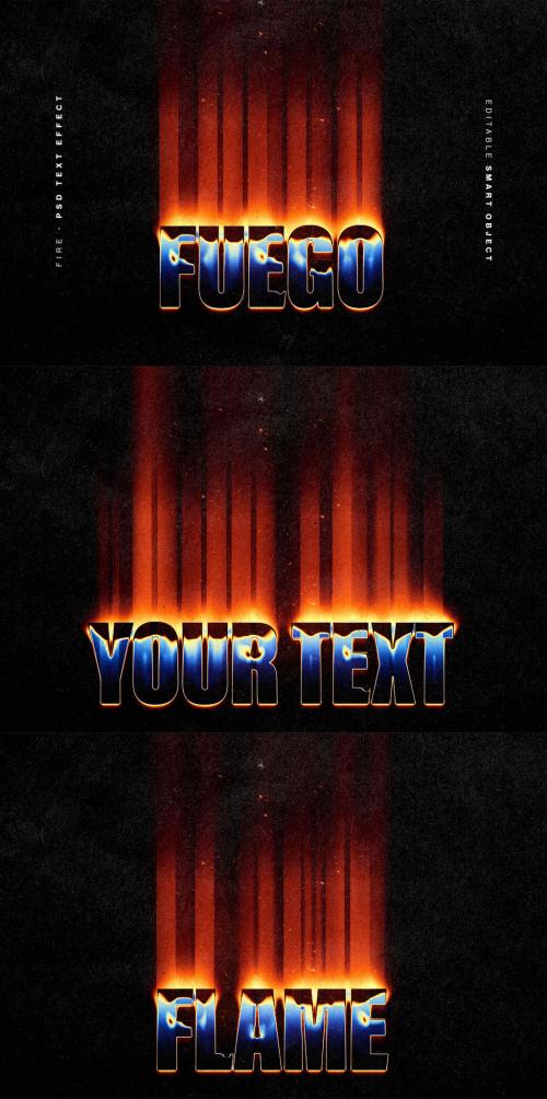 Fuego Retro Text Effect 633948192