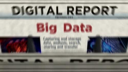 Videohive - Big data analysis technology newspaper printing press - 47495782 - 47495782