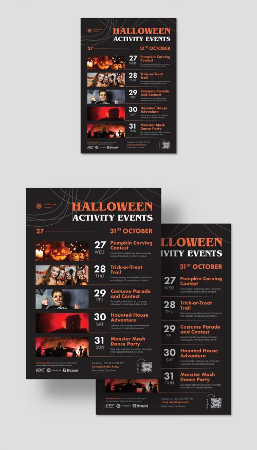 Halloween Event Schedule Flyer Template 633944242