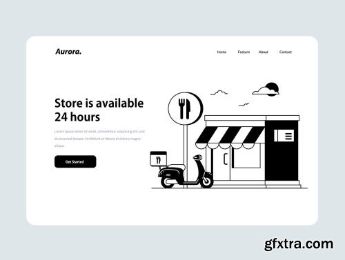 ANTA - Food Delivery Illustration Pack Ui8.net