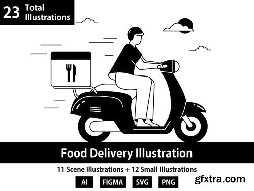 ANTA - Food Delivery Illustration Pack Ui8.net