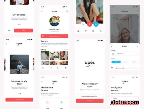 Apes Dating App UI Kit Ui8.net