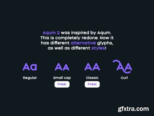 Aqum 2 - rounded font family Ui8.net