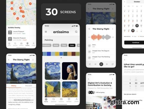 Artissimo Art & Museum App UI Kit Ui8.net