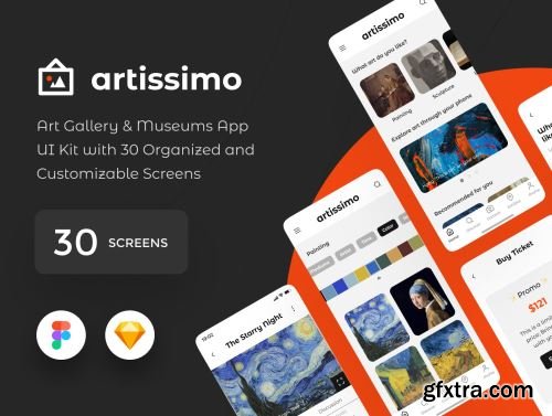 Artissimo Art & Museum App UI Kit Ui8.net