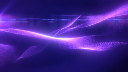 Videohive - Purple glowing magic waves from energy particles abstract background - 47509746 - 47509746