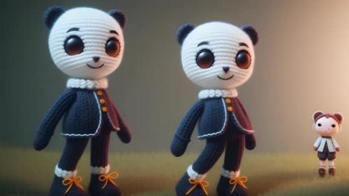 Videohive - Knitted soft toy, created using artificial intelligence. 001 - 47520907 - 47520907